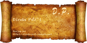 Dinda Pál névjegykártya