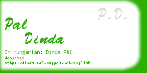 pal dinda business card
